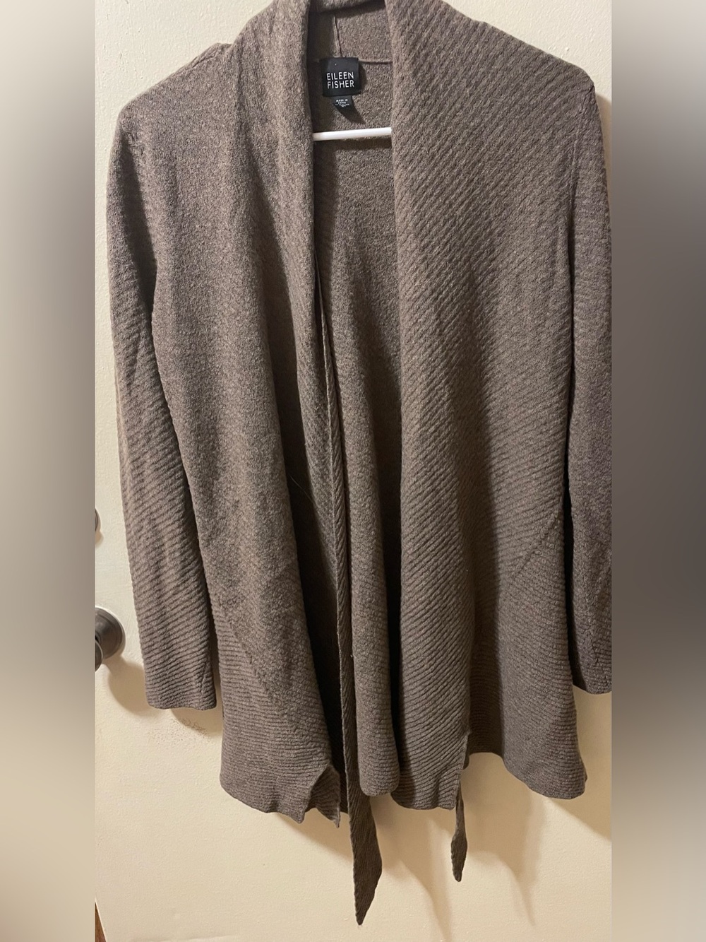 Eileen Fisher Open Front Wool Cardigan Women's Size S